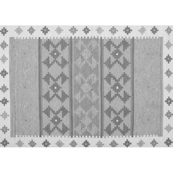 Ahgly Company Indoor Rectangle Abstract Gray Contemporary Area Rugs, 8' x 12'