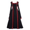 thumbnail image 1 of 30% Off Medieval Women Hooded Dresses Gothic Renaissance Queen Cosplay Long Dress Halloween Female Retro Fancy Costume, 1 of 5