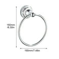 thumbnail image 2 of Anneau Porte-Serviette en Acier Inoxydable Gain de Place Mural Rond pour Cuisine et Salle de Bain, 2 of 10
