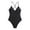 Black, variant on Women's One Piece Swimsuit Solid Color Swimsuit Slim Fit Monokini Bathing Suit for Beach Pool