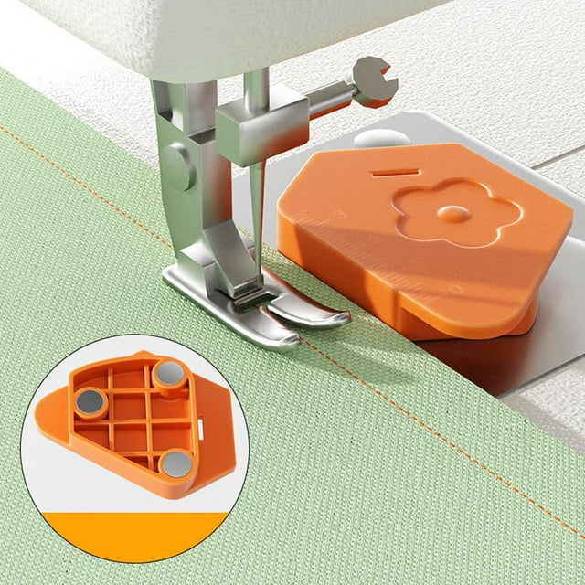 Daily Mix Store Upgraded Magnetic Seam Guide for Sewing Machine, Polygonal Hemmer Guide with Scale, Universal Strong Magnetic Sewing Accessories for Precision Stitching