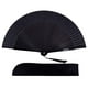 thumbnail image 1 of Abanico plegable Amajiji de seda de bambú de mano, 21 cm, negro, 1 of 6