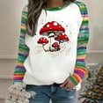 thumbnail image 5 of Fall Holiday Sweatshirts Womens Christmas Outfits Graphic Long Sleeve Sweaters Xmas Crewneck Loose Tops, XL White, 5 of 5