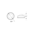 thumbnail image 3 of WB100U5 Flush Bumper 1" Diameter, Antique Brass Finish, 3 of 3