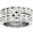 thumbnail image 1 of 3ct Diamond Engagement Semi Mount Wedding Ring Set White Gold Channel Set, 1 of 1