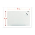 thumbnail image 2 of Universal UNV43202 Frameless 36 in. x 24 in. Magnetic Glass Marker Board - White, 2 of 7