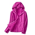 thumbnail image 1 of LOVZFMLL Vestes pour Femmes Dames Polaire Épaissie Chaude à Capuche Réversible, 1 of 2