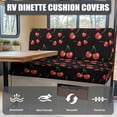 thumbnail image 4 of Yuyamidu Cherry RV Dinette Cushion Covers Washable Camper Cushion Slipcovers Replacement Soft Loveseat Sofa Chair Furniture Protector for RV Camper Couch Cover, 4 of 7