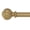 Royal Gold, variant on 1-Inch Diameter Single Curtain Rod, Castani Finial, Adjustable 48-84 Inch, Black