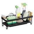 thumbnail image 4 of Pebbuoy Sink Storage Rack Quick Drainage with Detachable Water Catcher Tray Stainless Carbon Steel Kitchen Drain Rack Sink Sponge Dish Rag Organization Shelf, 4 of 6
