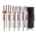 thumbnail image 7 of Makeup Brush Set 18 Pcs Premium Synthetic Foundation Powder Concealers Eye shadows Blush Makeup Brushes with black case, 7 of 7