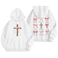 thumbnail image 3 of Yuannlog Women Hoodies Graphic Pink bowknot print Sweatshirts Hoodie Preppy Loose Fit Clothes Long Sleeve Oversized Sweatshirt Pullovers, 3 of 8