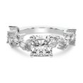thumbnail image 4 of IGI Certified 4 Carat Cushion Shape Lab Grown Diamond Engagement Ring | 14K White Gold | Hester Petite Side Stone Diamond Ring | FG-VS1-VS2 Quality Friendly Diamonds, 4 of 6