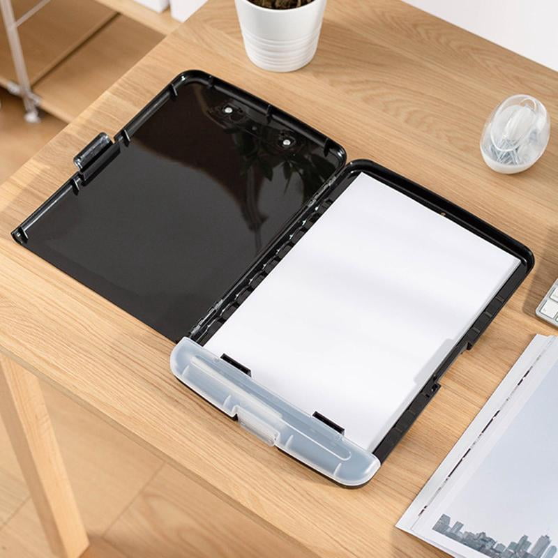 BQBQERT Letter Size Storage Clipboard for Case Drawing Pad for School Utility Industrial Medical Personnel Bla