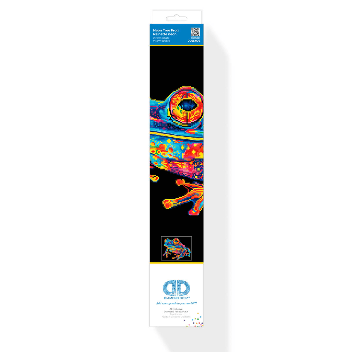 Diamond Dotz Neon Flock Tree Frog Diamond Painting Kits for Adults - Colorful Diamond Art Kits a Relaxing Creative Craft Kit with Dotz Gems 14x18