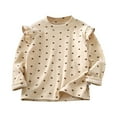 thumbnail image 1 of PEASKJP Longues Chemises pour Filles, Manches - Col Rond, Coton Super Doux, Blanc 8-9 Ans, 1 of 9