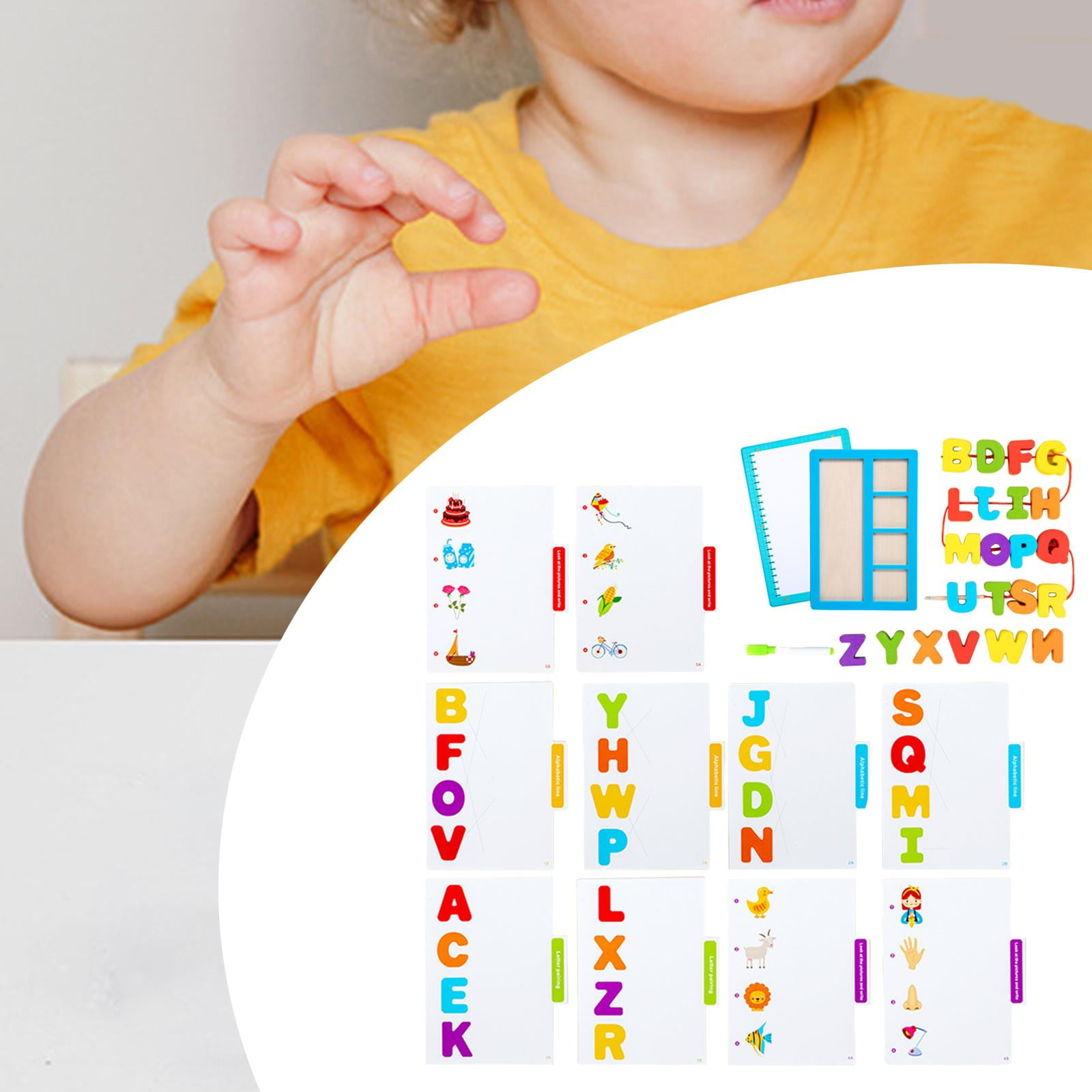 LeeQinersw Functional Matching Game Drawing Board Memory Game for Gift Interaction Activity Alphabet