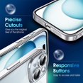 thumbnail image 3 of Crystal Clear Case for iPhone 15 Plus, [Not Yellowing] [Camera Protection] [Military Grade Drop Tested] Transparent Shockproof Protective Phone Case Soft Silicone Slim Cover, 6.7", Silver, 3 of 16