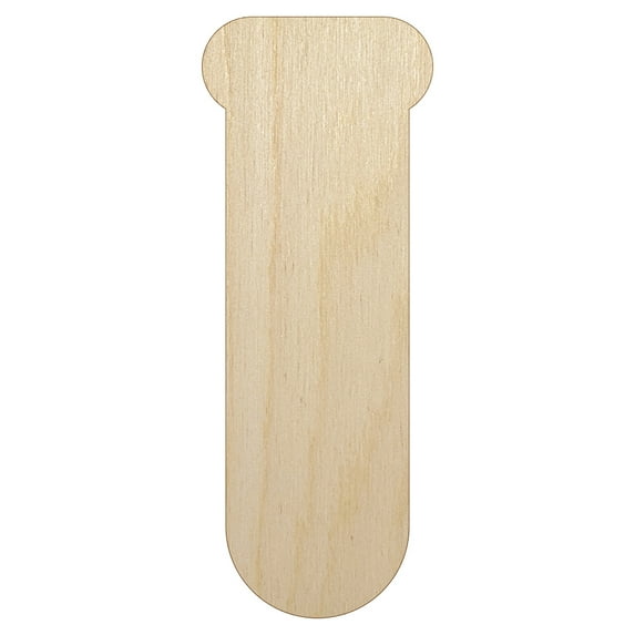 Science Glassware Test Tube Solid Wood Shape Unfinished Piece Cutout Craft DIY Projects - 6.25 Inch Size - 1/8 Inch Thick