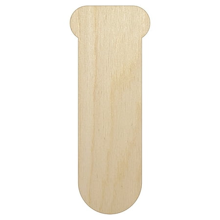 Science Glassware Test Tube Solid Wood Shape Unfinished Piece Cutout Craft DIY Projects - 6.25 Inch Size - 1/8 Inch Thick