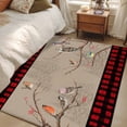 thumbnail image 4 of Christmas Red Black Plaid Area Rugs 3'x5', Small Throw Rugs for Living Room Bedroom, Vintage Xmas Tree Birds on Branch Indoor Outdoor Rug Non-Slip Low Pile Carpet Runner Reversible Floor Mats, 4 of 8