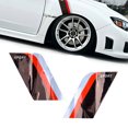 thumbnail image 1 of 2Pcs Tricolor Stripe Vinyl Decal Sticker Decor Fit For Car Body Side Fender, 1 of 4