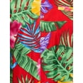 thumbnail image 6 of Stylore Men's Hawaiian Shirt Short-Sleeve Button-Down Bright Big Hibiscus Red Large, 6 of 6
