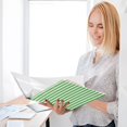 thumbnail image 6 of Dailycode 2 Pack Green White Stripe Hardcover 3 Ring Binder 1.5 Inch Ring Decorative Binder Organizer for Home School Office, 6 of 10