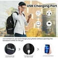 thumbnail image 6 of Backpack for All Age, Black Backpack Bookbag Daypack Schoolbag Bag for Anyone, College Bookbag with USB Charging Port,Travel Laptop Back Pack for  Daily Life, Travel, Work, 6 of 9