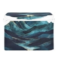 thumbnail image 7 of Yayeee Collapsible Cube Storage Bin with Lid Fabric Closet Decorative Basket with Handles, Blue Mountains, 7 of 7