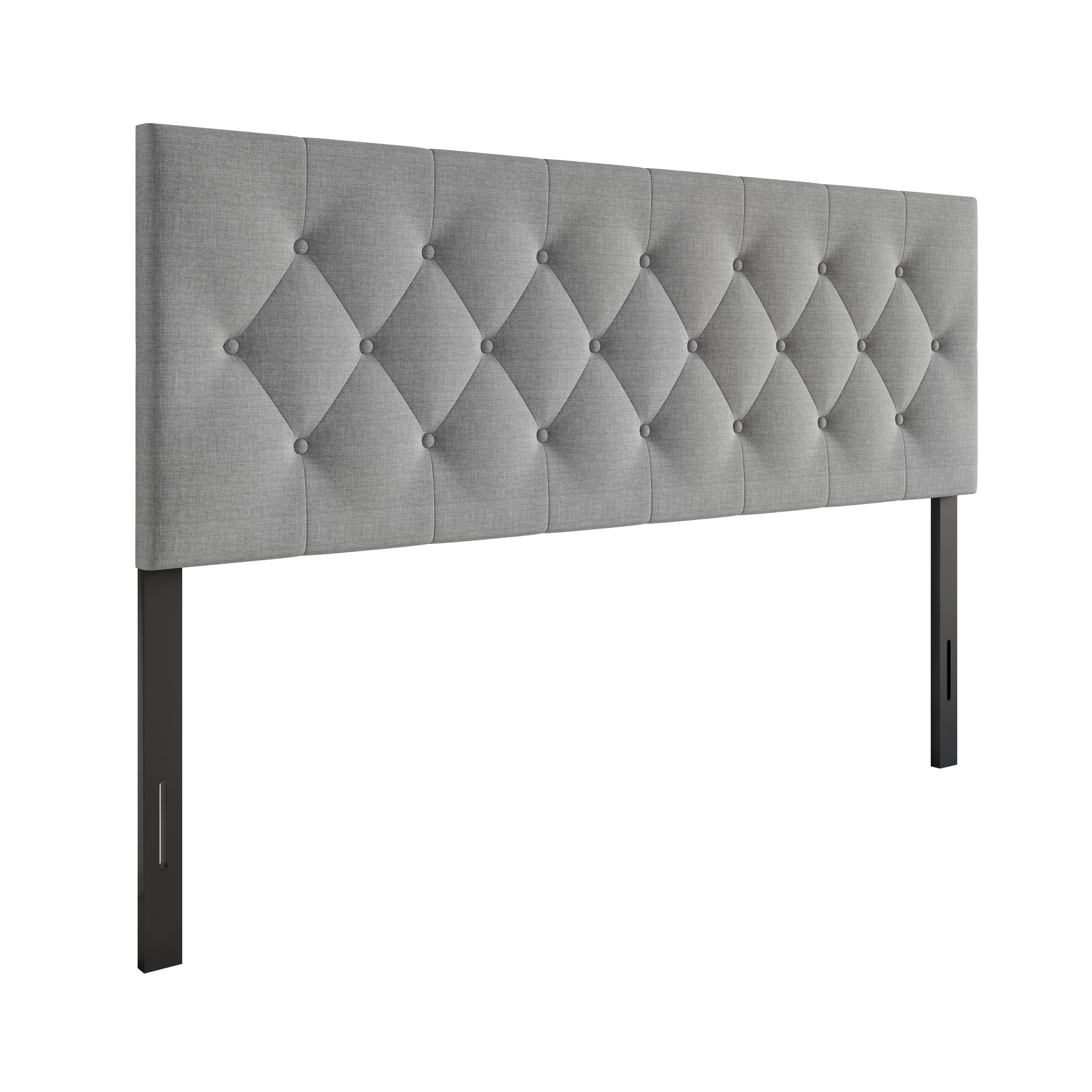 Home Design Gunnison Linen Upholstered Headboard with Button Tufted Design