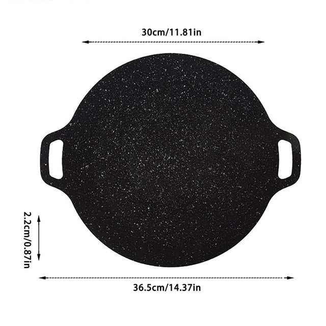 JJKBVCLO Grill Pan Multifunctional Non Stick Korean Barbecue Pan Baking Pan Portable Griddle With Double Handle For Home Kitchen Camping Travel 1pc