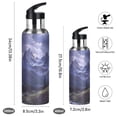 thumbnail image 2 of Yayeee 20oz Insulated Water Bottle Double Wall Stainless Steel with Flip Straw Lid, Moonlight Mountain, 2 of 7