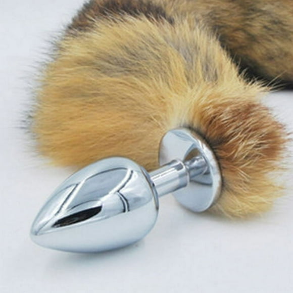 Flirting Versatile Tail Stainless Steel Fox Tail: Sensual Anal Plug & Stylish Keychain