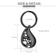 thumbnail image 2 of Pet Paw Print Teardrop Urn Necklace for Ashes / Urn Keychain for Ashes for Dog/Cat Pet Ashes Keepsake Memorial Pet Cremation Necklace / Keychain, 2 of 7
