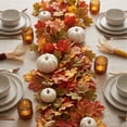 thumbnail image 6 of 24.02" Gradient Maple Leaf Wall Hanging Vines, Orange Red Yellow Faux Rattan for Thanksgiving Day, Flexible Cloth Foliage Ornaments for Table Decoration, AKLJWH, 6 of 6