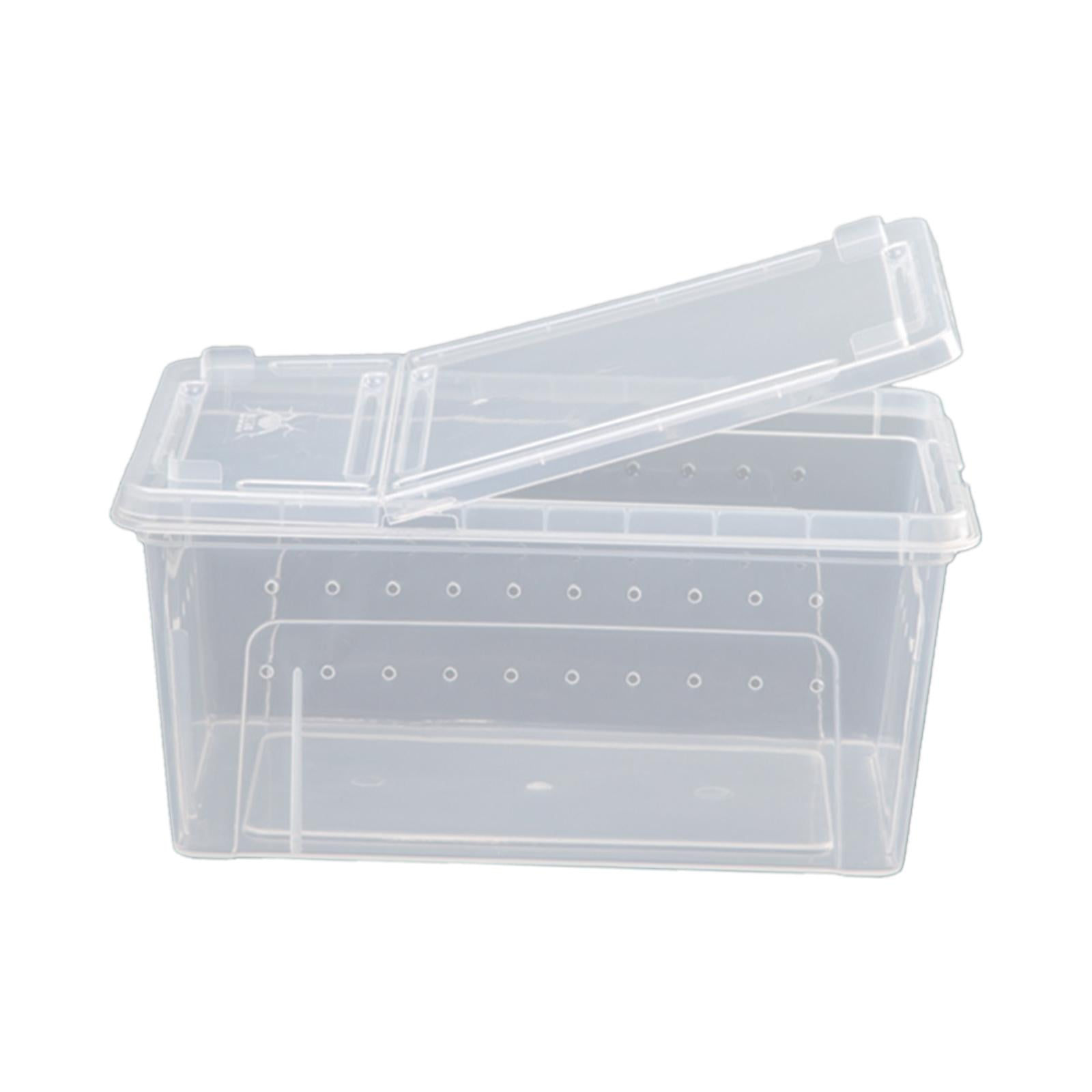 perfeclan Reptile Breeding Box Animal Habitat Cage with Small Vents Portable Reptile Terrarium Turtle Transport Container for Scorpion