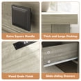 thumbnail image 6 of Nightstand Set of 2, Bedside Table with Charging Station, Farmhouse 3 Drawer Nightstand Rustic Night Stand End Tables for Bedroom Living Room, Gray, 6 of 11