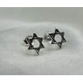 thumbnail image 6 of 925 Sterling Silver Star Of David Stud Earring Geometric Star Symbol Unisex Post Stud Earring Minimalist Handmade Gift Studs with Pushback, 6 of 7