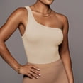 thumbnail image 2 of ZyeKqe Womens 1 Shoulder Tops Summer Sleeveless Ribbed Tank Top Casual Slim Basic Tees, 2 of 8