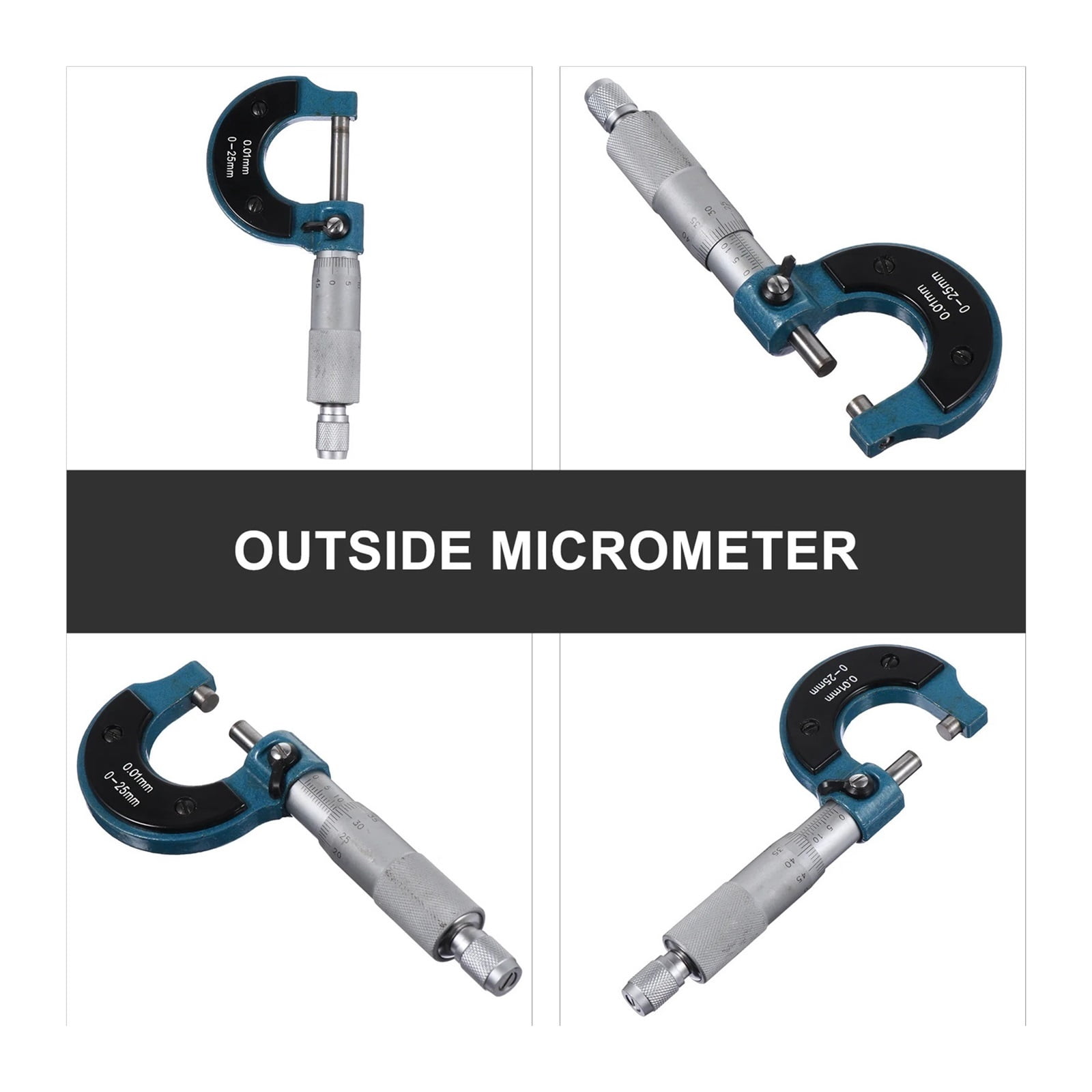 Micrometer Mechanic Tools Screw Caliper Measuring Outer Diameter Outside Carbon Steel Metric Thickness Gauge ,Precision Measuring