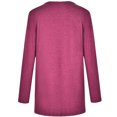 thumbnail image 6 of Womens Shirts Tshirts Long Sleeve Womens Workout Tops Fall Loose Cotton Blend Wearing Daily Blouses Dressy Casual Hot Pink M, 6 of 8