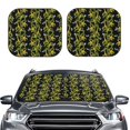 thumbnail image 2 of Goofa Corn And Dragonflies Pattern 2 Piece Car Windshield Sun Shade Foldable | Front Windshield Shade for Sun, Heat and UV Rays | Sunshade for Car Front Window-Small, 2 of 7