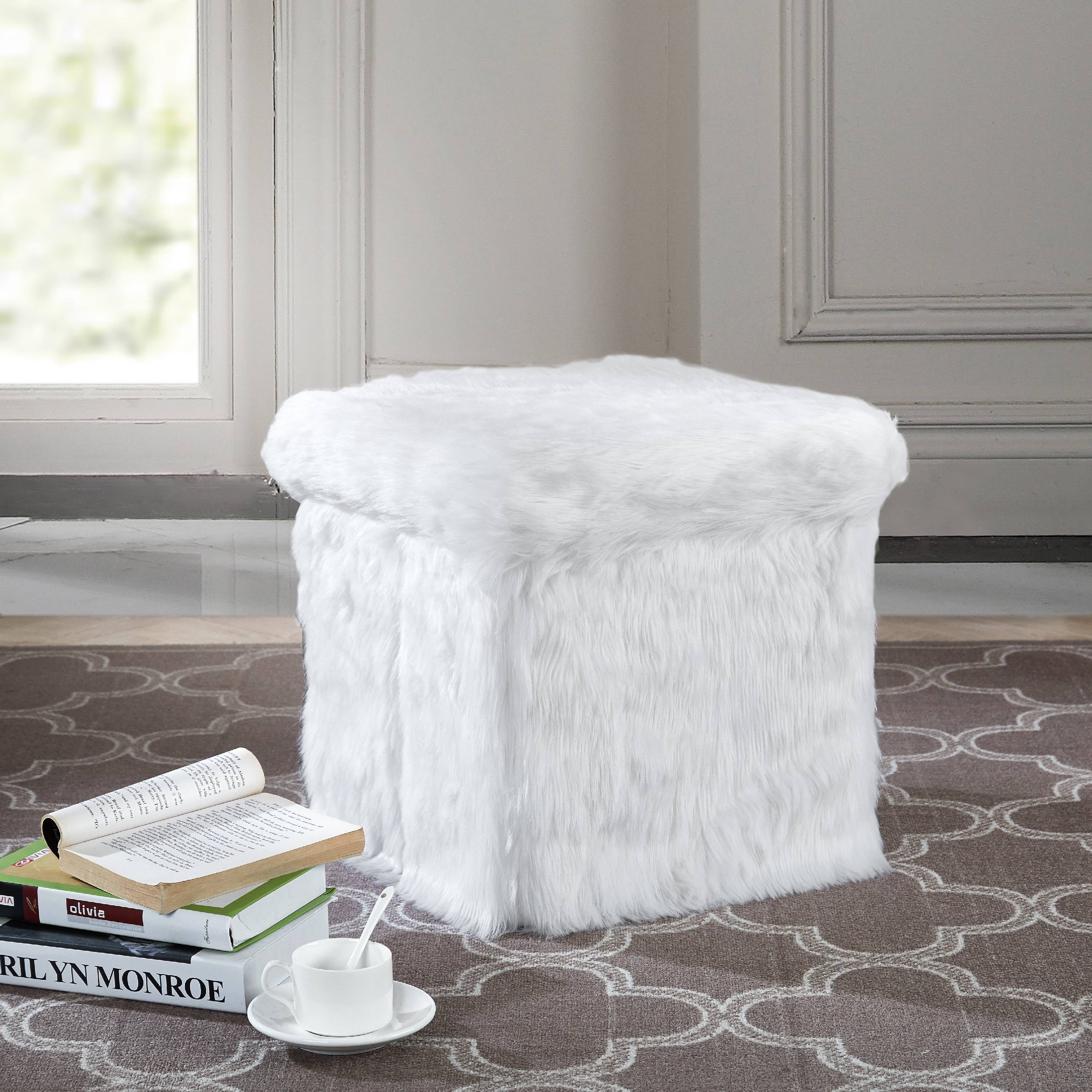 furry storage bench