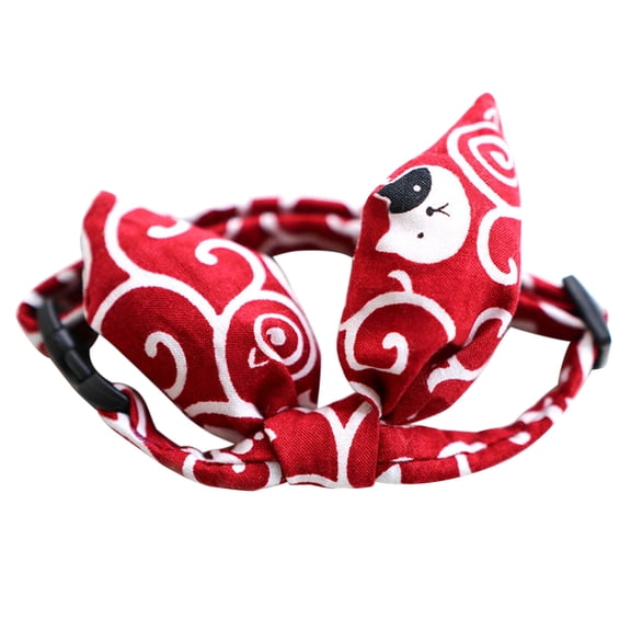 Kitten Bowtie Collar Breakaway Collar for Males Females Boys and Girls Cats Adjustable Collar Ears Scarf Bow