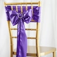 thumbnail image 3 of HOWEN 25 New SATIN Chair Sash BOWS Ties Wedding Bridal Party Supplies Decorations SALE,6" wide x 106" long.Purple, 3 of 8