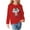 Red, variant on Fesfesfes Toddler Sweatshirt Printed Sweatshirt Round Neck Pullover Girls Hoodie Kids Non Hooded Top Flower Tops