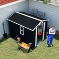 thumbnail image 4 of 8x6 FT Outdoor Storage Shed, Metal Tool Shed with Lockable Doors, Air Vents, Clear Window for Backyard Garden Patio, 4 of 9