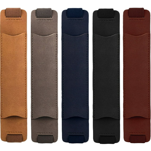 5pcs Band elástica PU Pu Pen Pen Pen Pen para bolsas de cuero de cuaderno PU Punta de manga de cuero