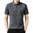 thumbnail image 1 of MDUKONU Chemise pour Homme à Boutons Manches Courtes Non Rétrécie Chemise Classique Gris G, 1 of 6